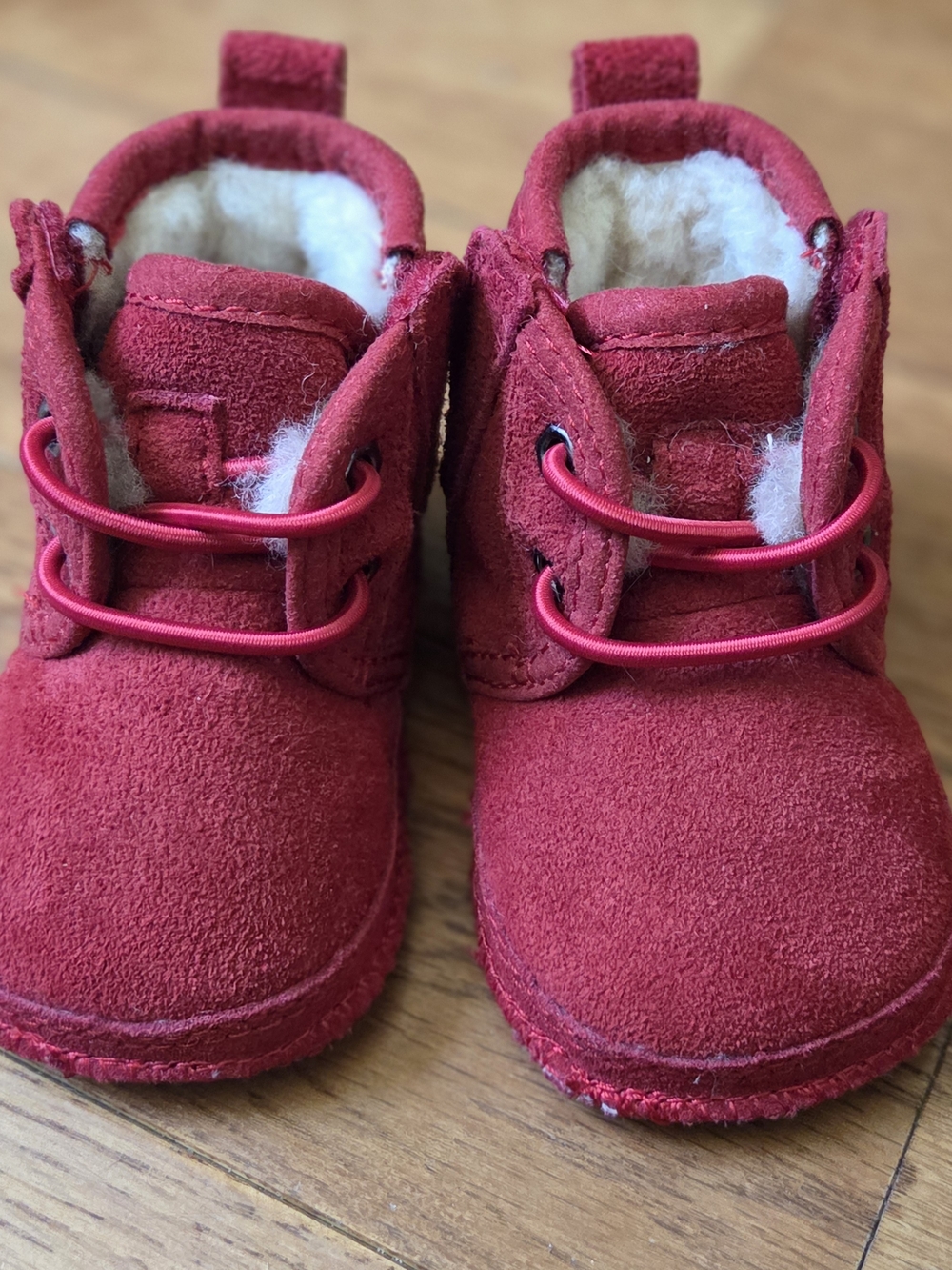 UGG Red Suede Baby Booties